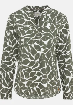 Schlupfbluse mit floralem Allover-Print