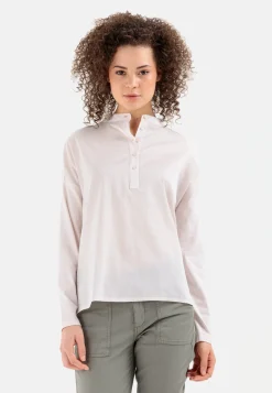 Schlupfbluse mit Jerseyeinsatz