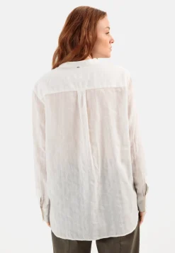 Schlupfbluse mit Plastron
