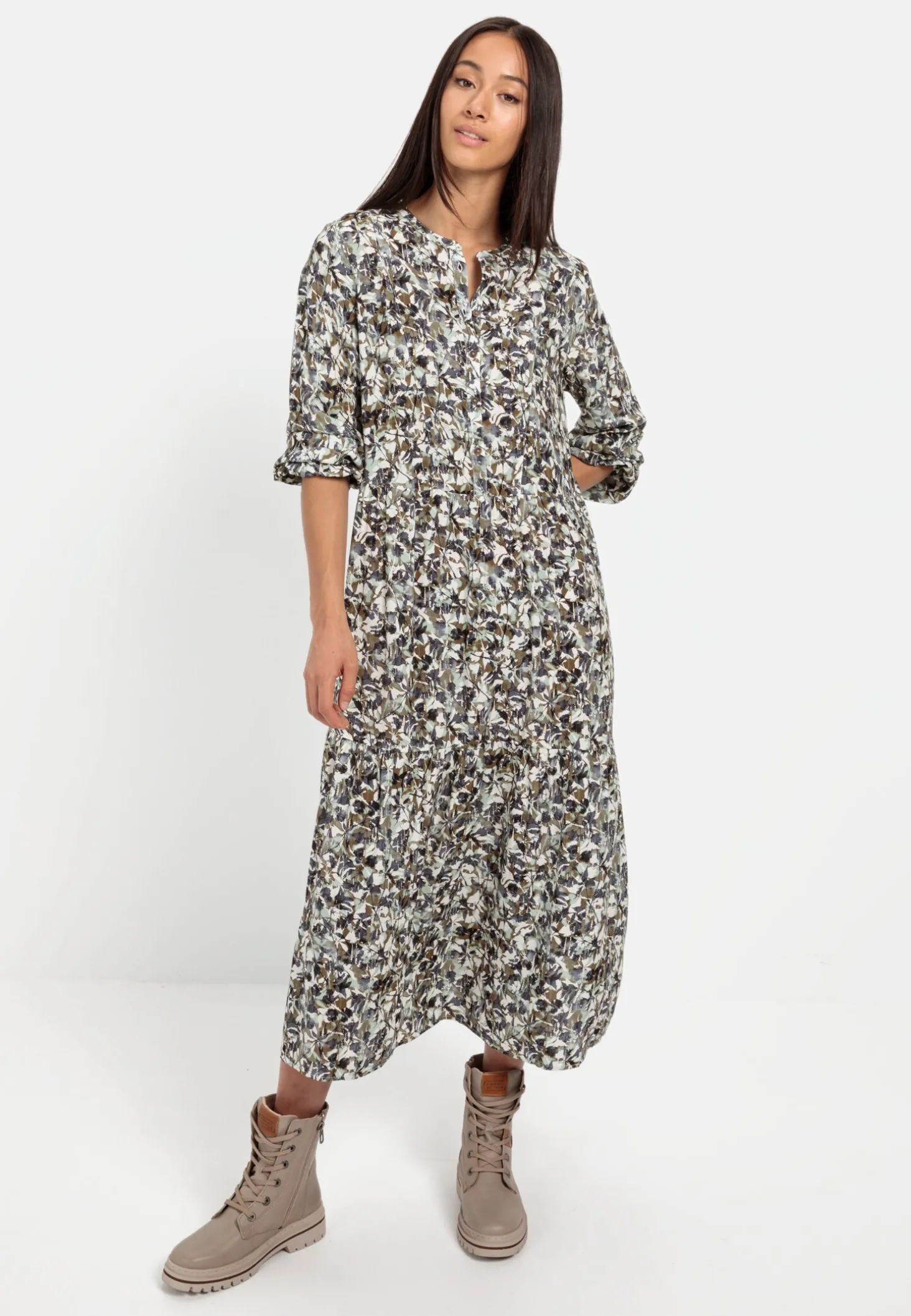Schlupfkleid mit langen Ärmeln
