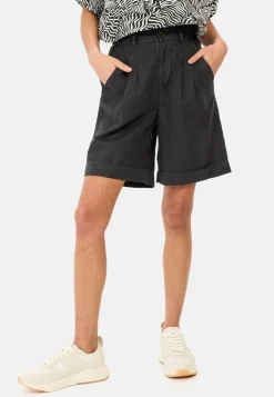 Shorts aus Leinenmix