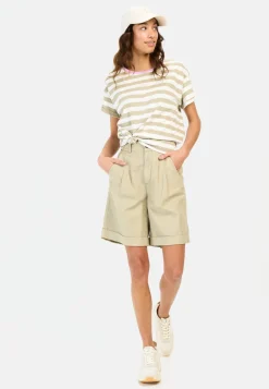 Shorts aus Leinenmix