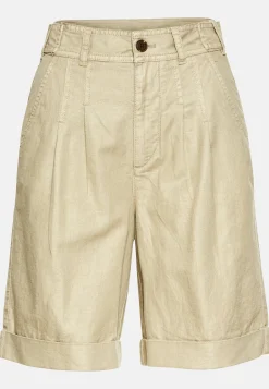 Shorts aus Leinenmix