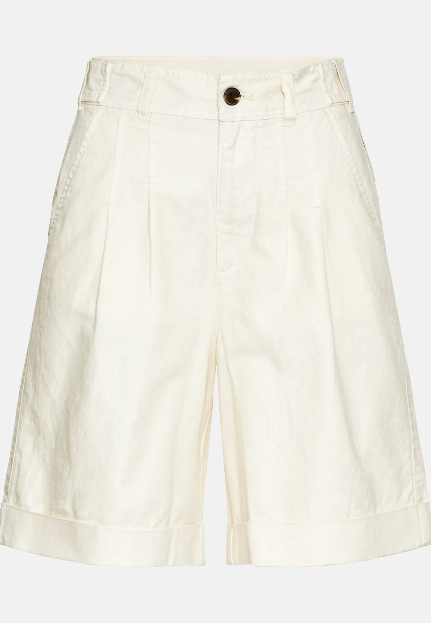 Shorts aus Leinenmix