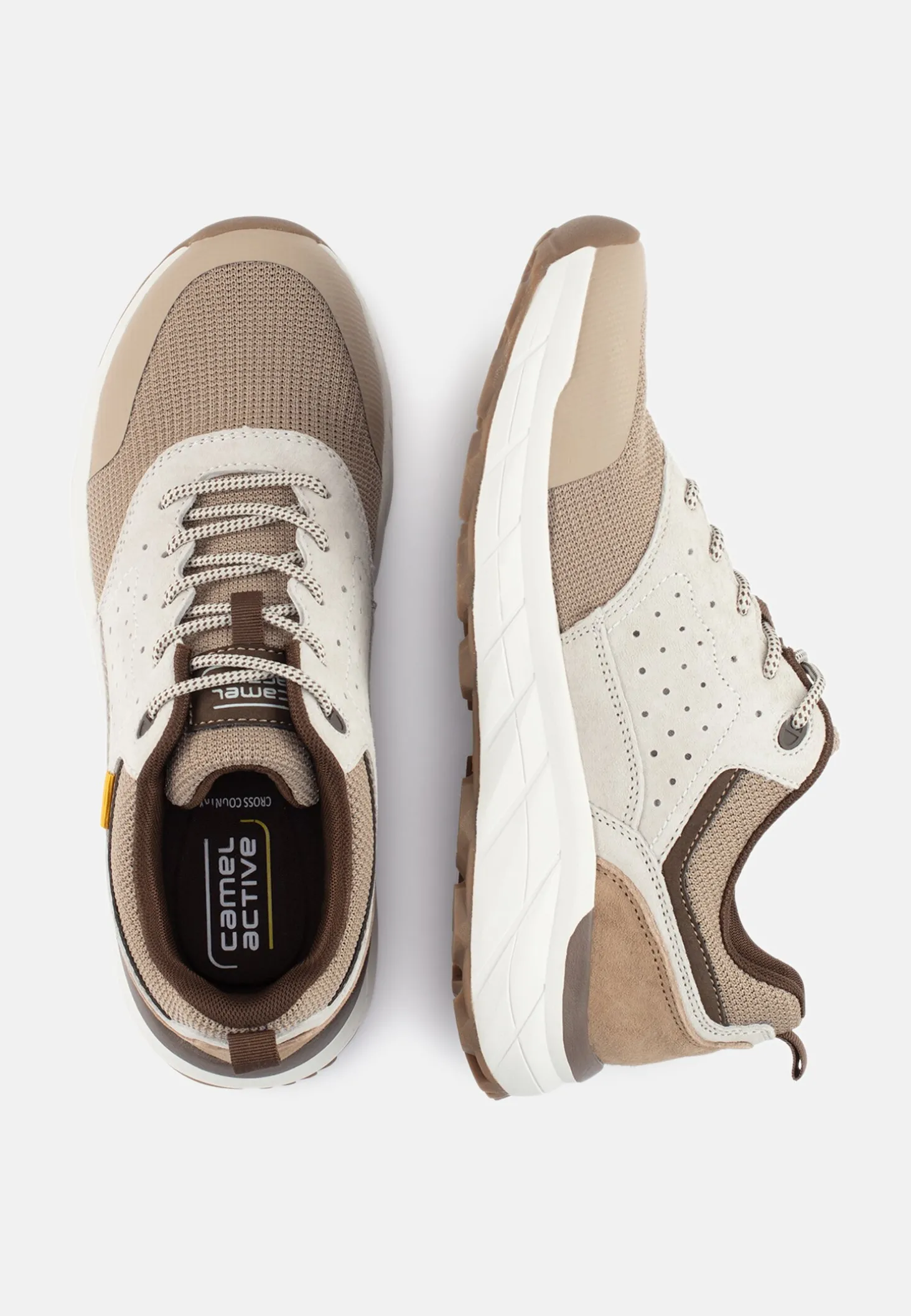 Sneaker aus Nubukleder und Textil