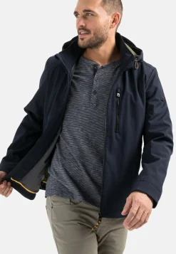 Softshell-Jacke mit abnehmbarer Kapuze