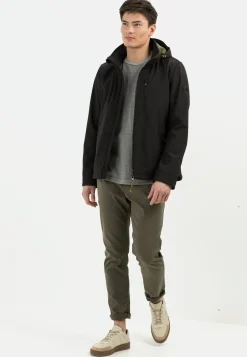 Softshell-Jacke mit abnehmbarer Kapuze