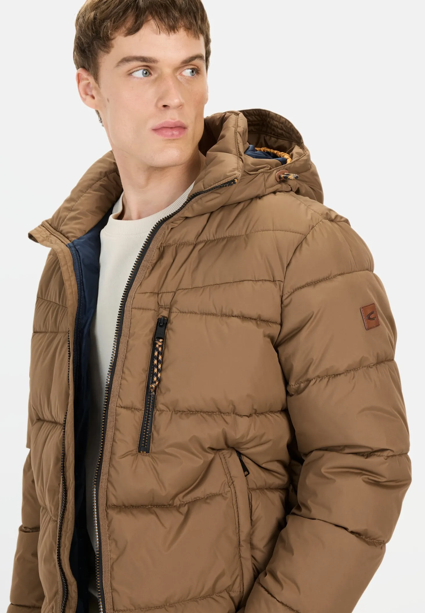 Steppblouson mit abnehmbarer Kapuze