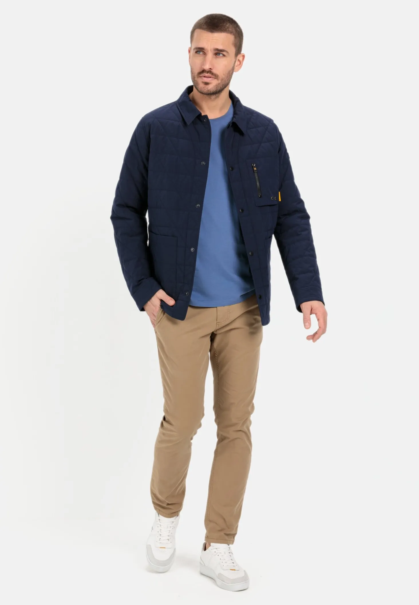 Steppblouson mit Hemdkragen