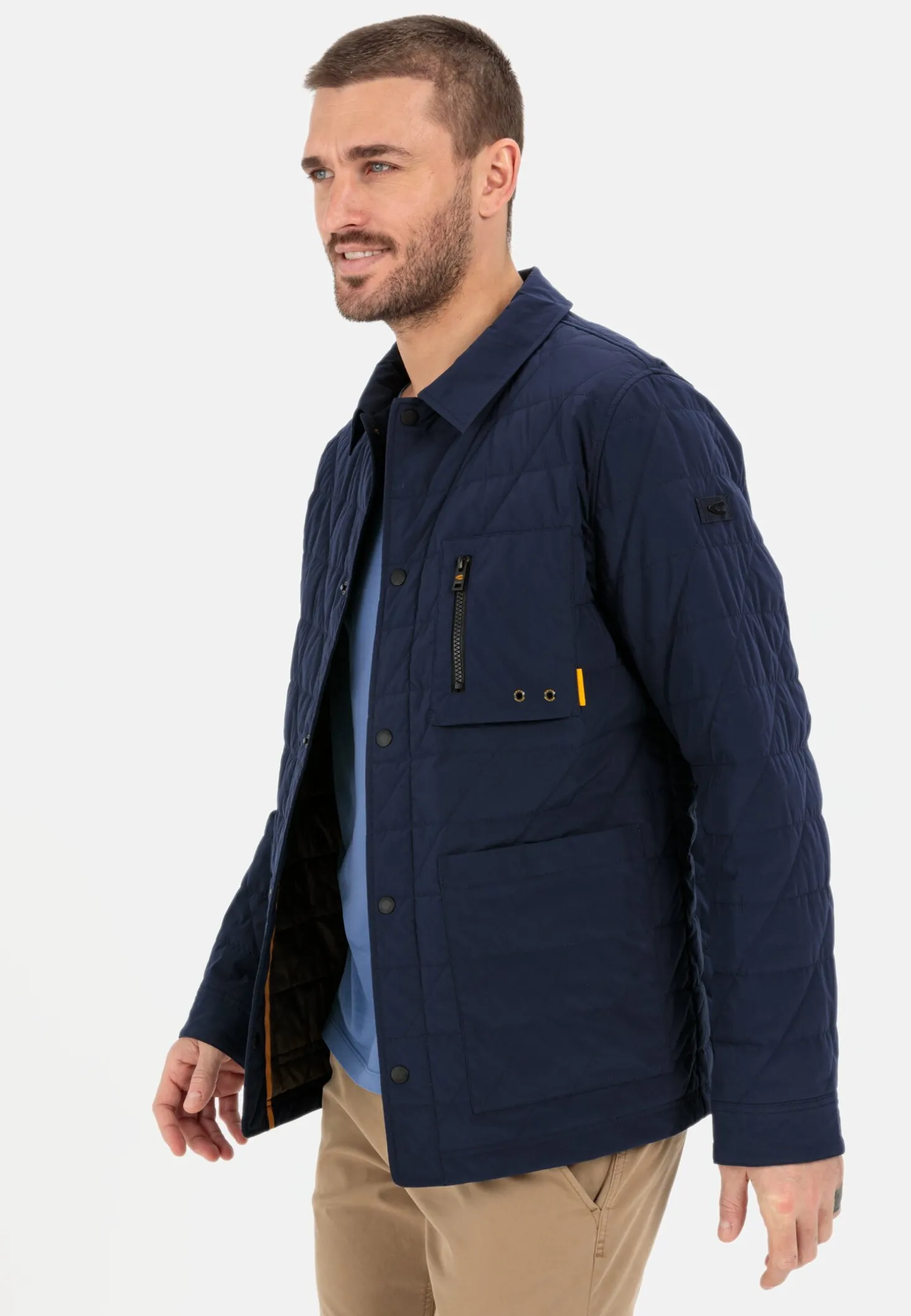 Steppblouson mit Hemdkragen