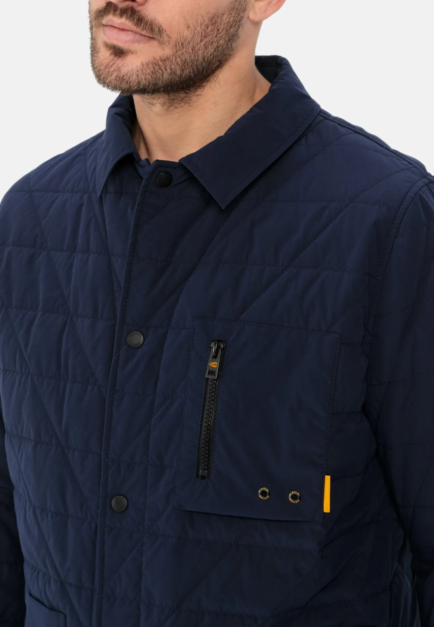 Steppblouson mit Hemdkragen