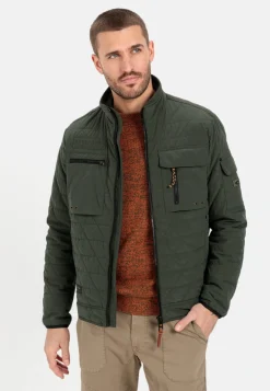 Stepp-Blouson mit Stehkragen