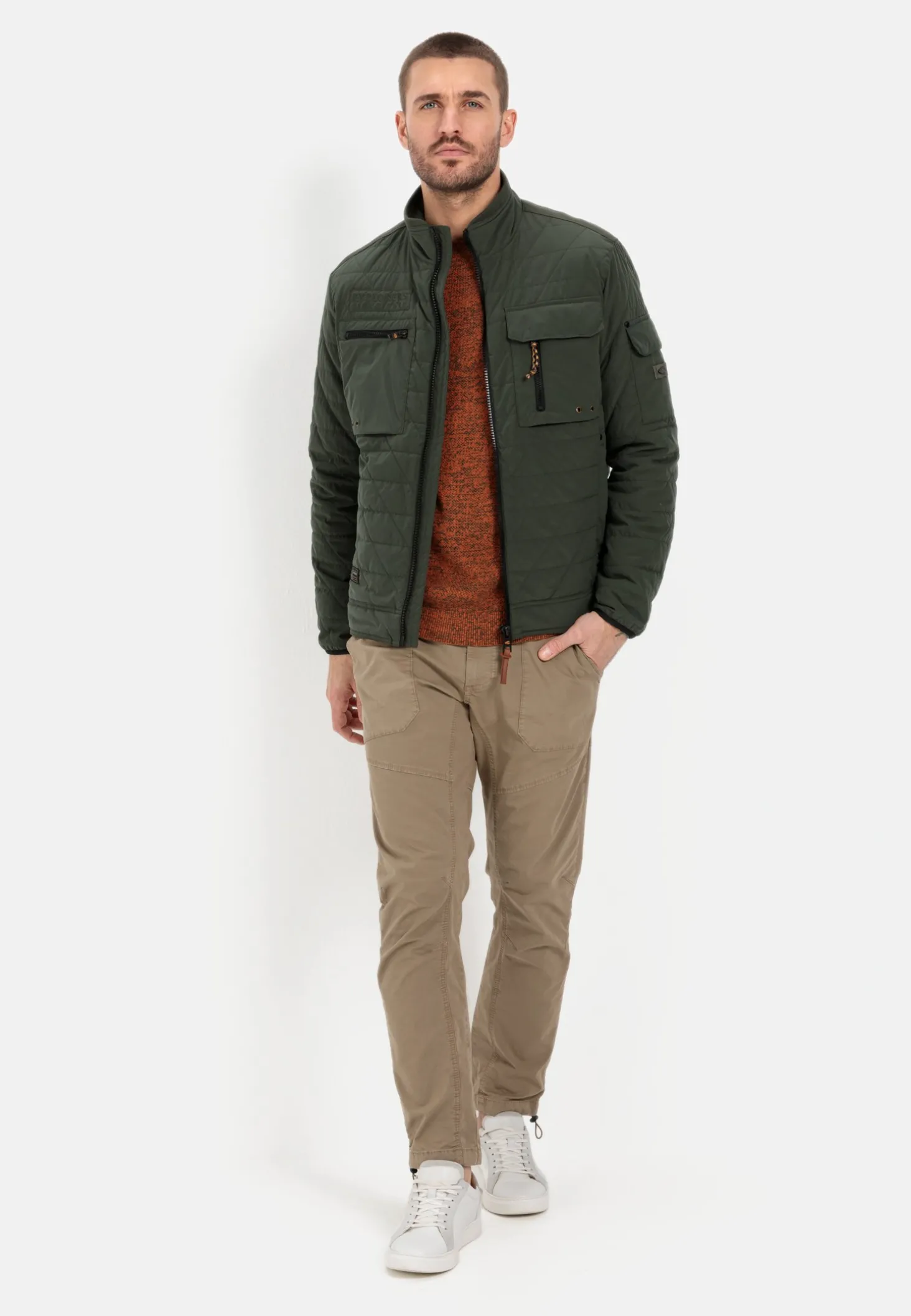 Stepp-Blouson mit Stehkragen