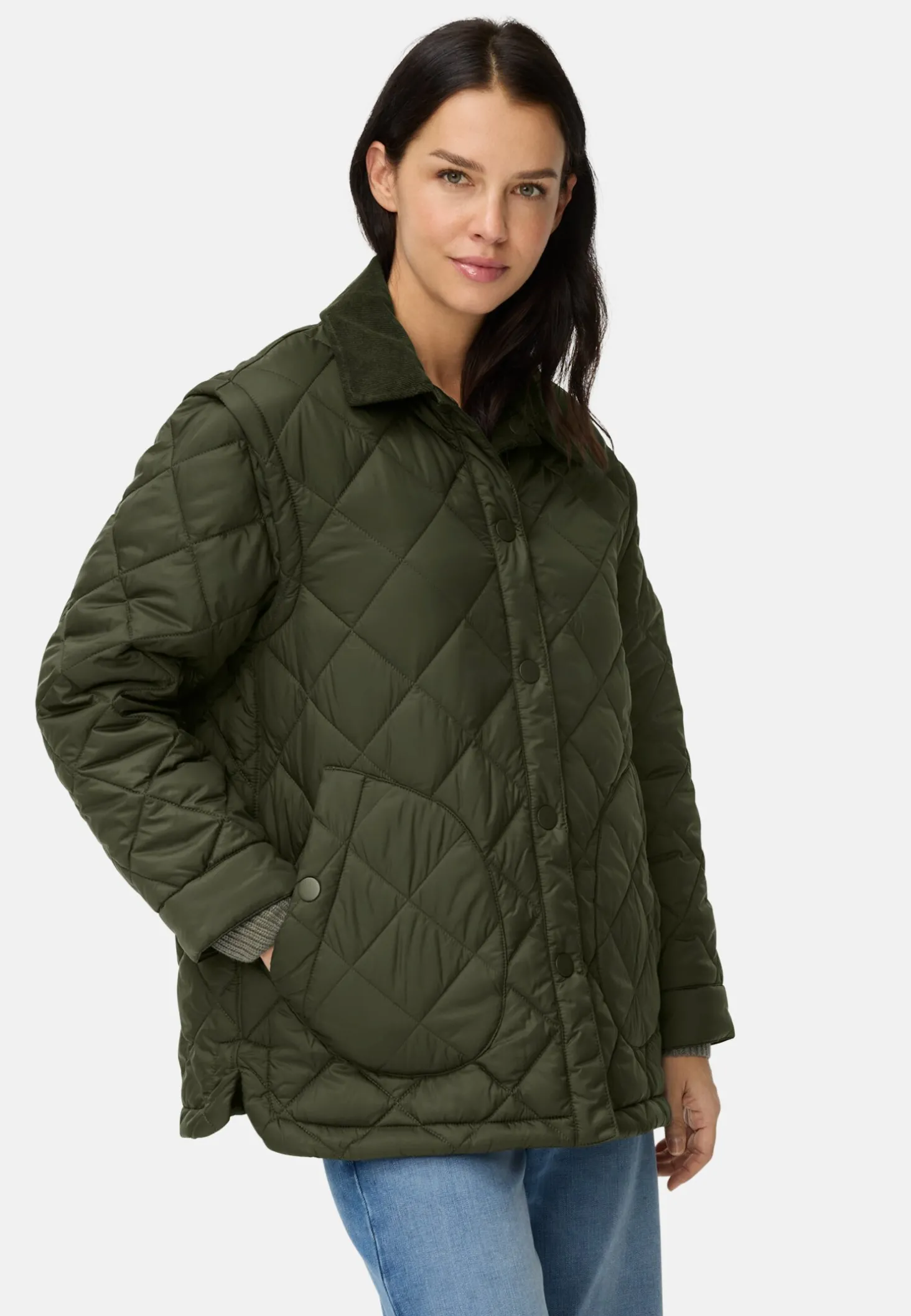 Steppjacke mit abnehmbaren Ärmeln