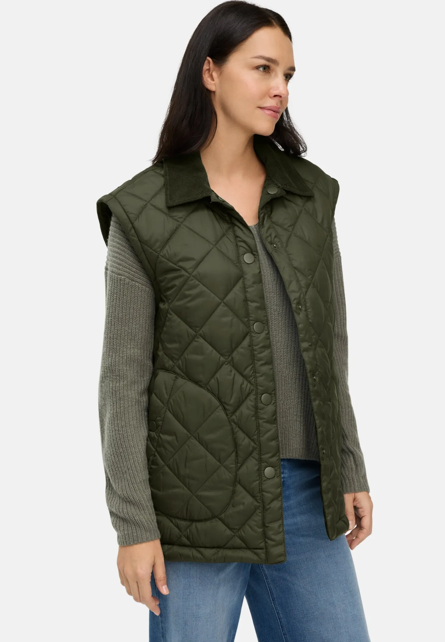 Steppjacke mit abnehmbaren Ärmeln