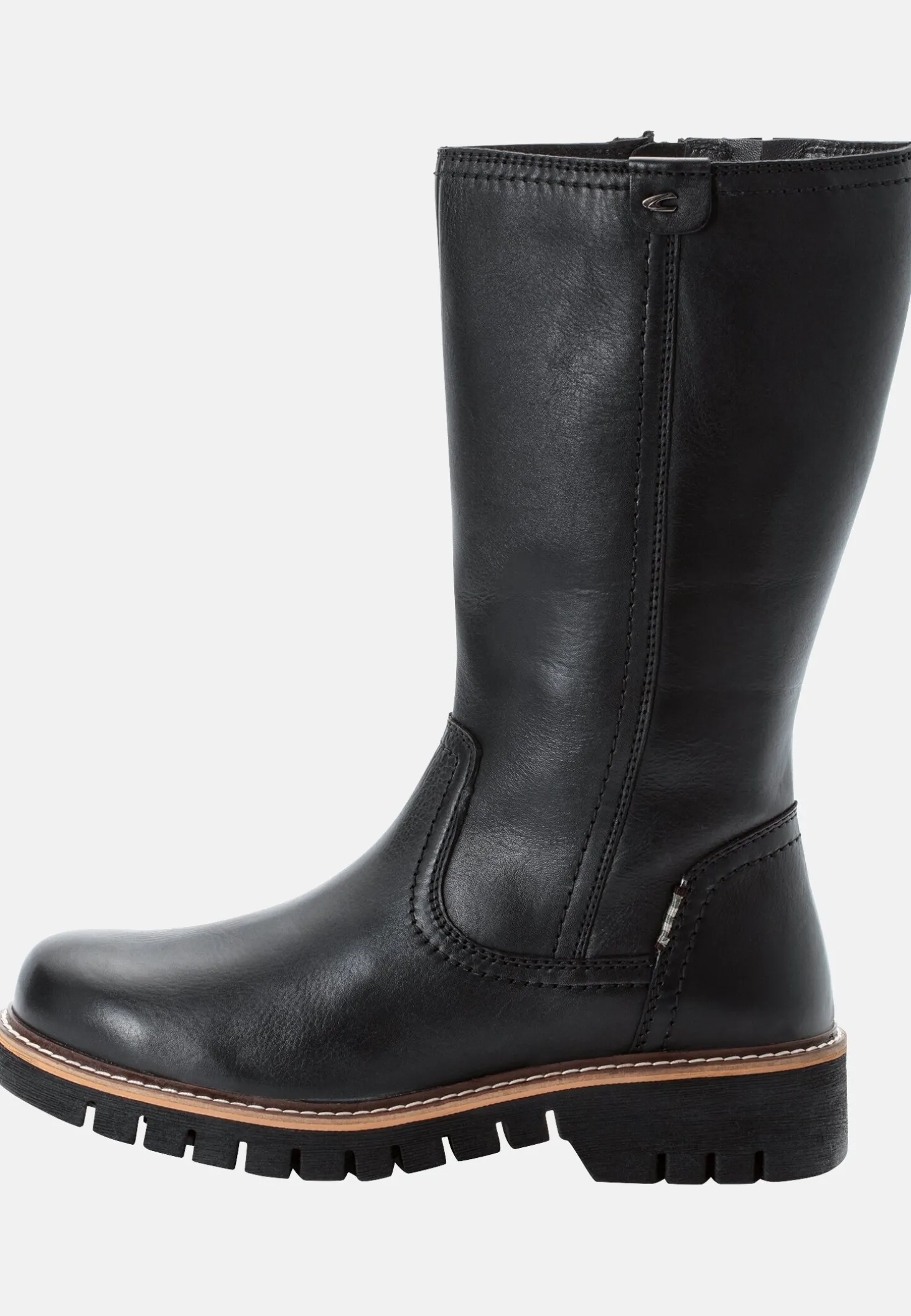 Stiefel aus Leder mit Reißverschluss