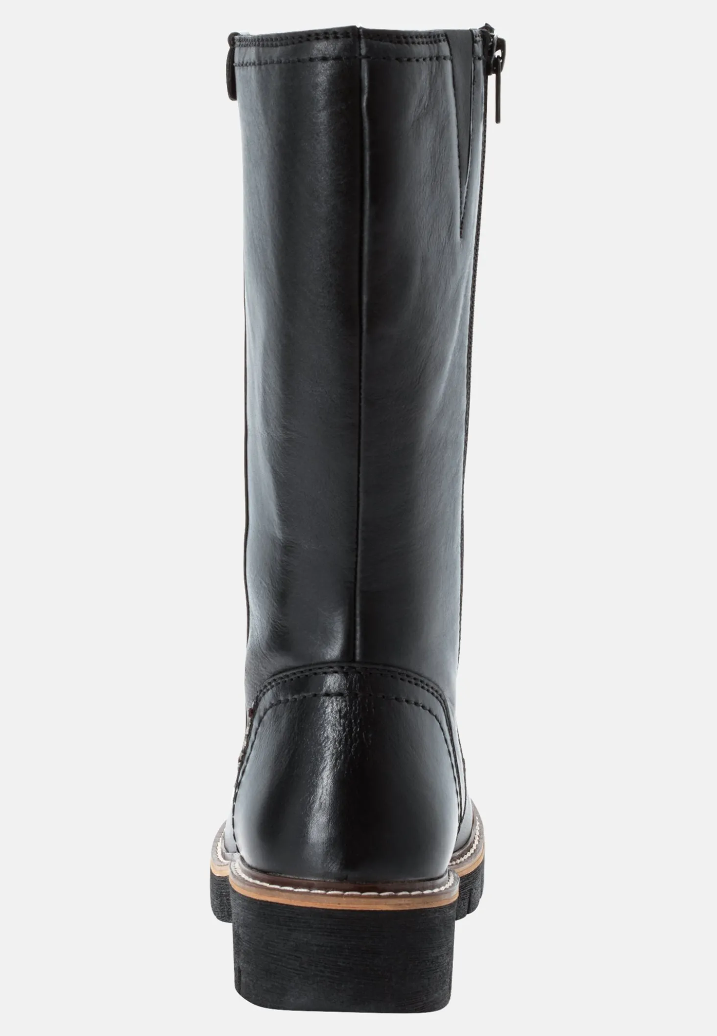 Stiefel aus Leder mit Reißverschluss