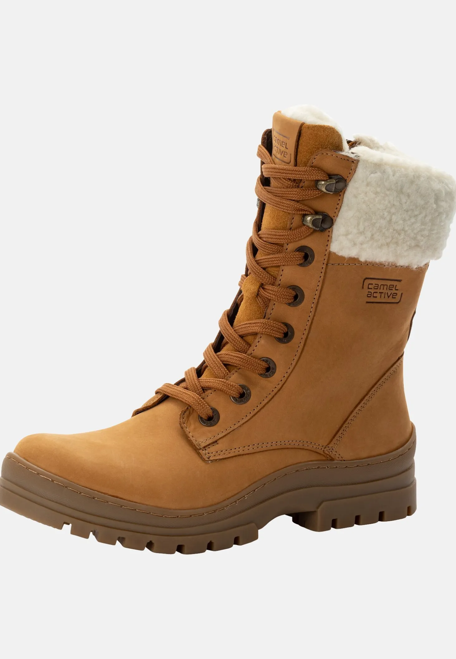 Stiefel aus Nubukleder mit warmem Wollfutter