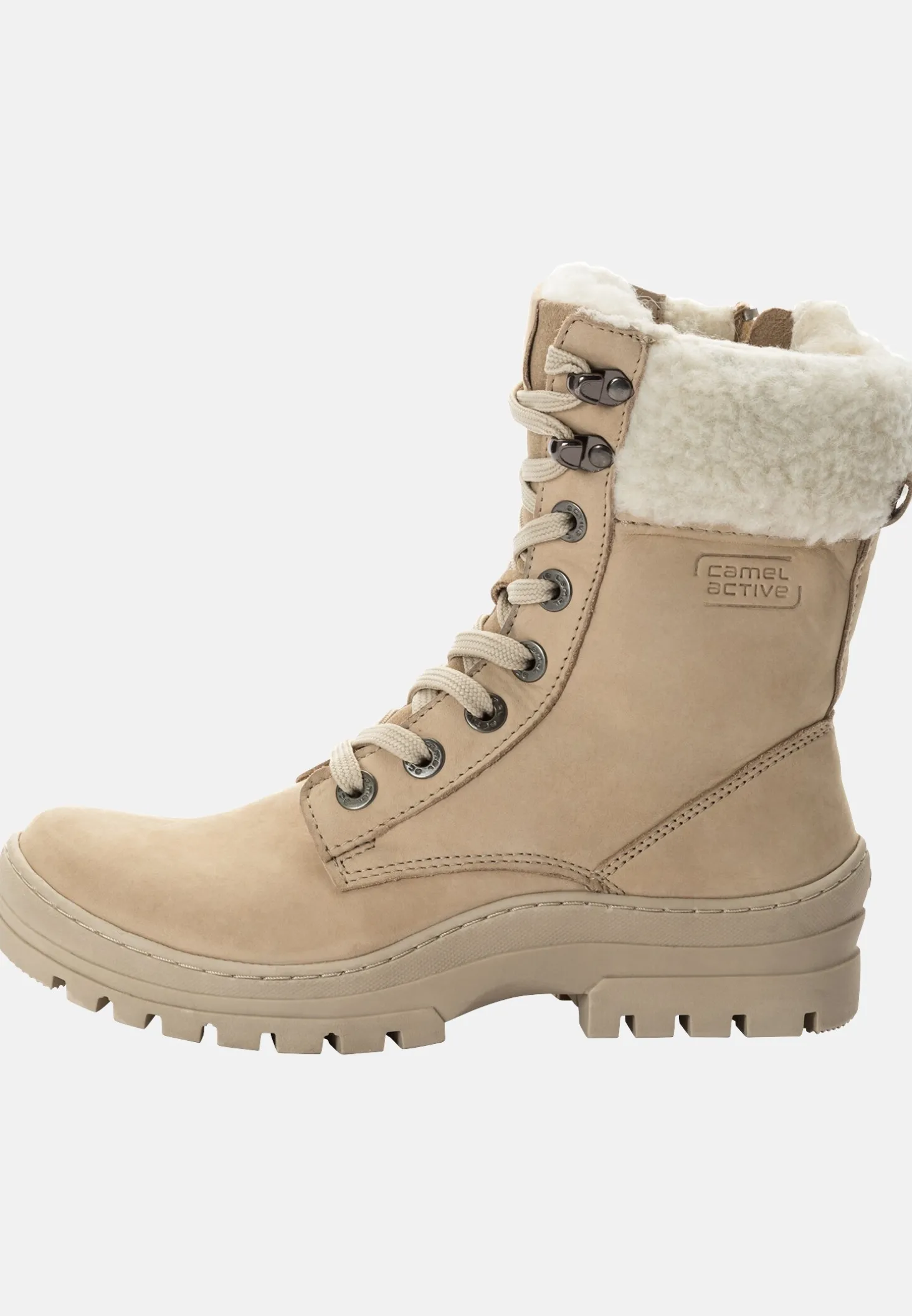 Stiefel aus Nubukleder mit warmem Wollfutter