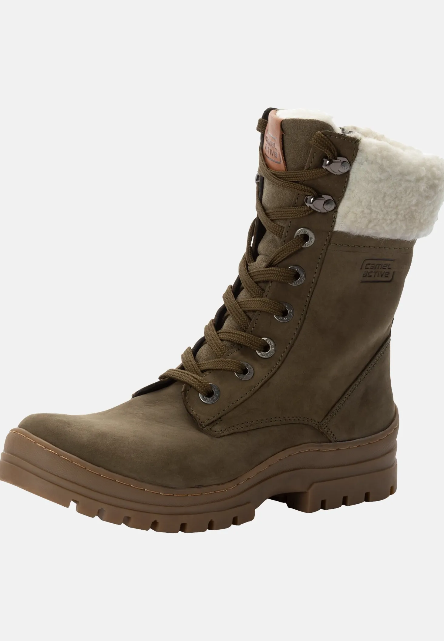 Stiefel aus Nubukleder mit warmem Wollfutter