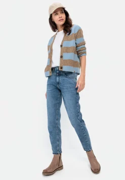 Strickcardigan mit Streifenmuster
