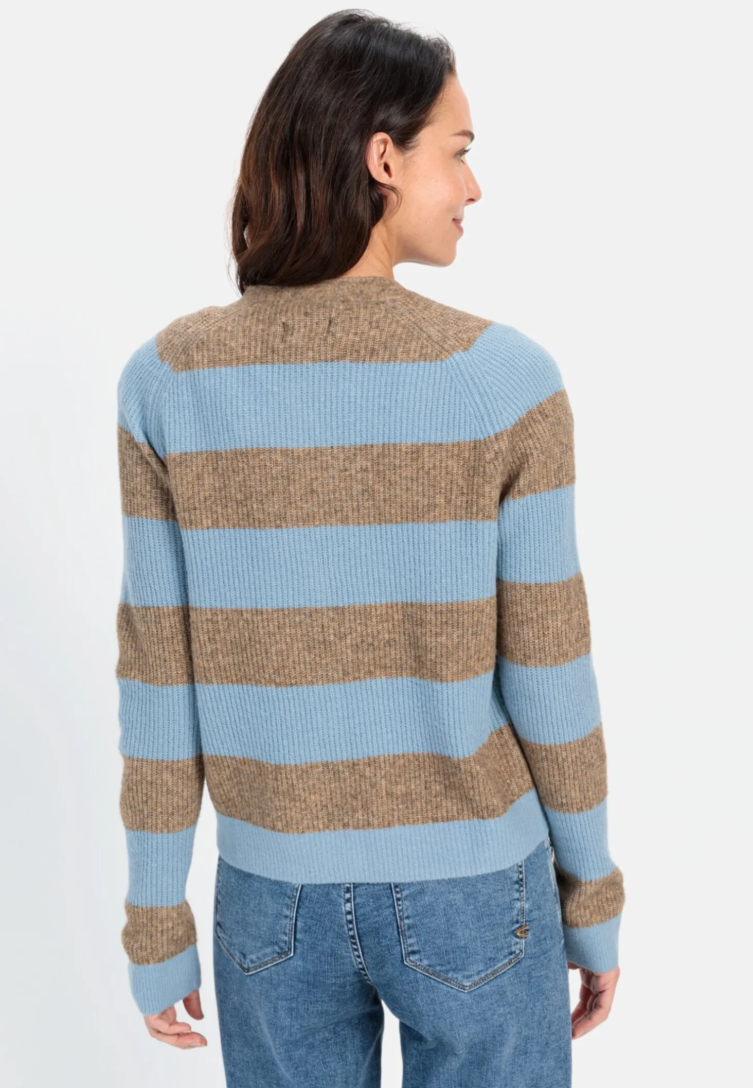 Strickcardigan mit Streifenmuster