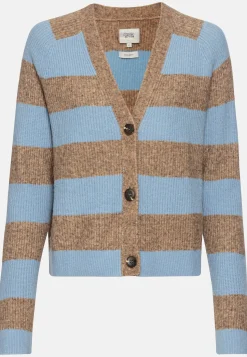 Strickcardigan mit Streifenmuster