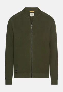 Strickjacke im Bomberstil
