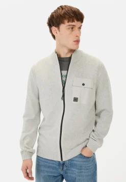 Strickjacke mit Stehkragen