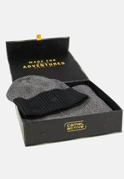 Strickmütze und Schal in camel active Geschenkbox