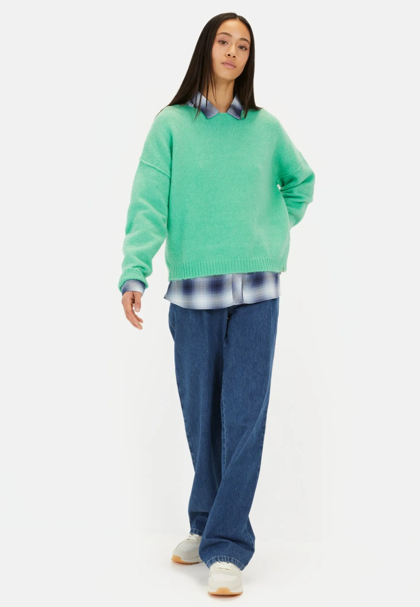 Strickpullover aus einem Wollmix