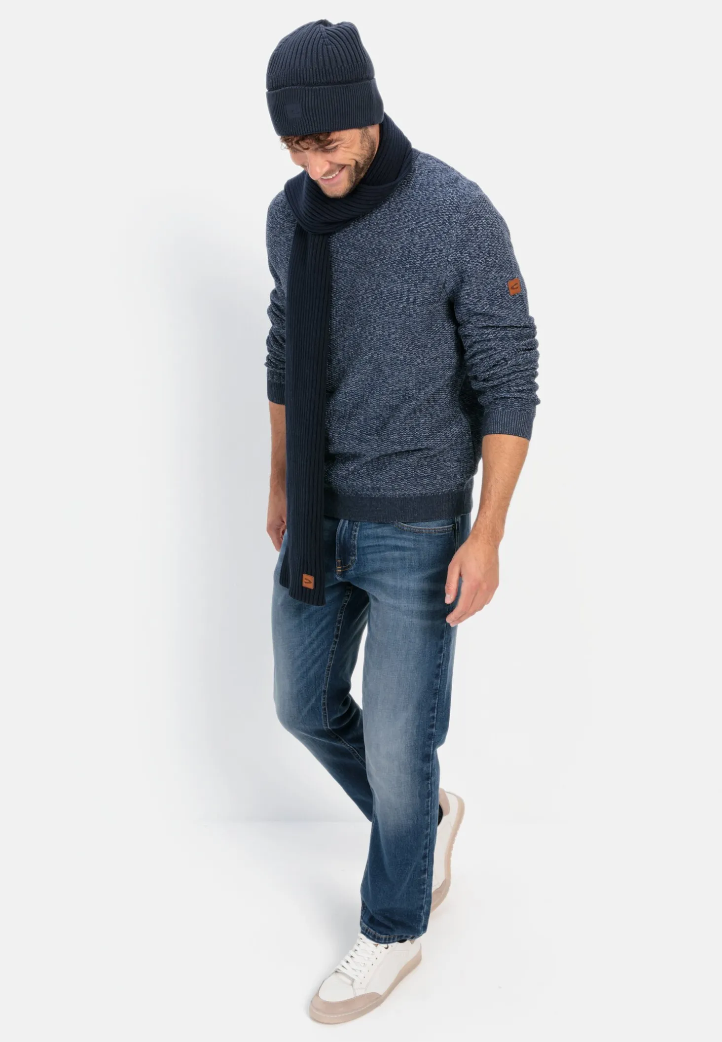 Strickpullover aus einem Baumwollmix