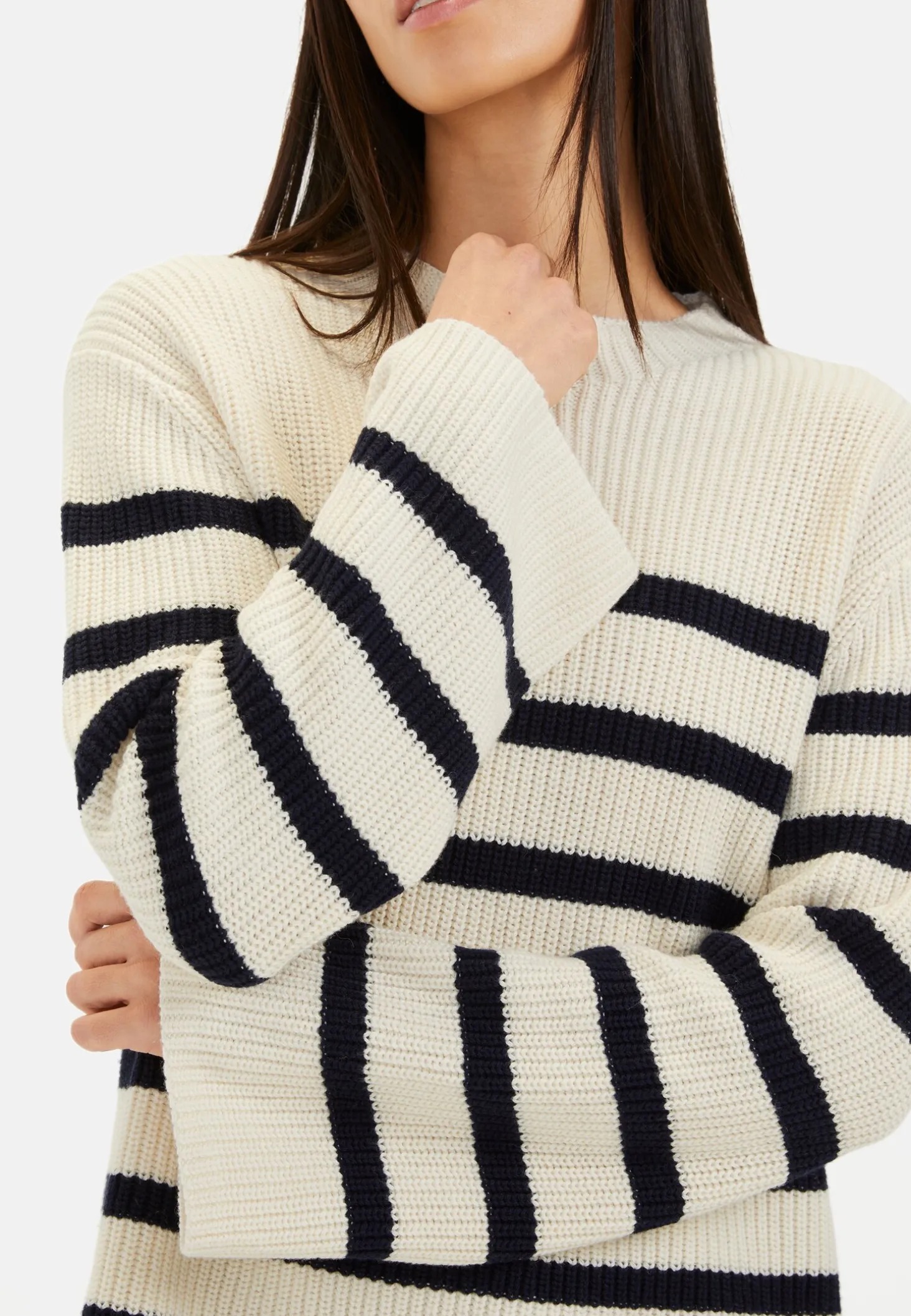 Strickpullover aus einem Baumwollmix