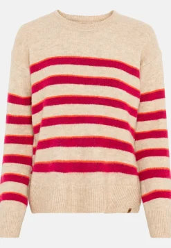 Strickpullover im Streifenmuster