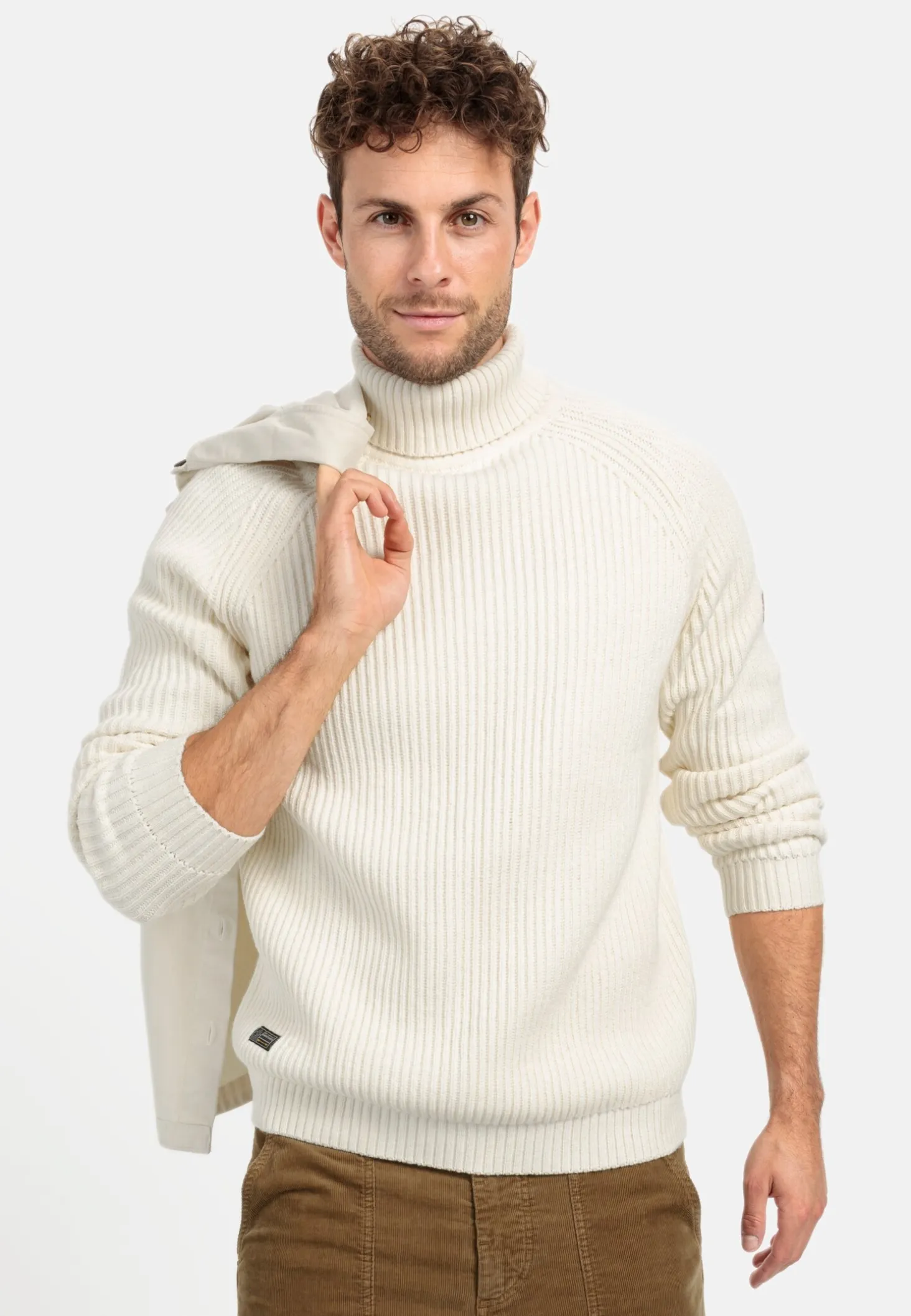 Strickpullover mit Rollkragen