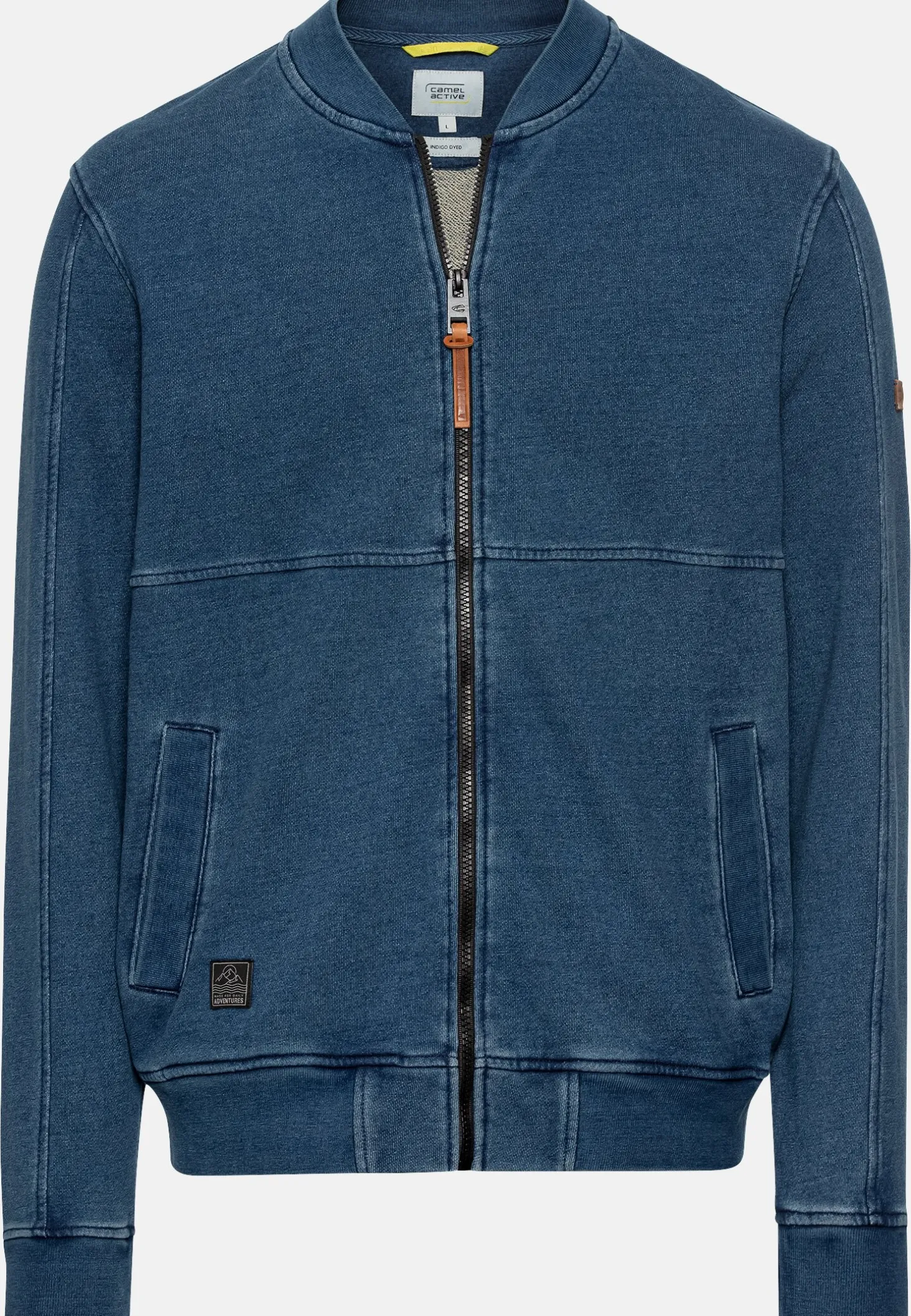Sweatjacke in Denim-Optik
