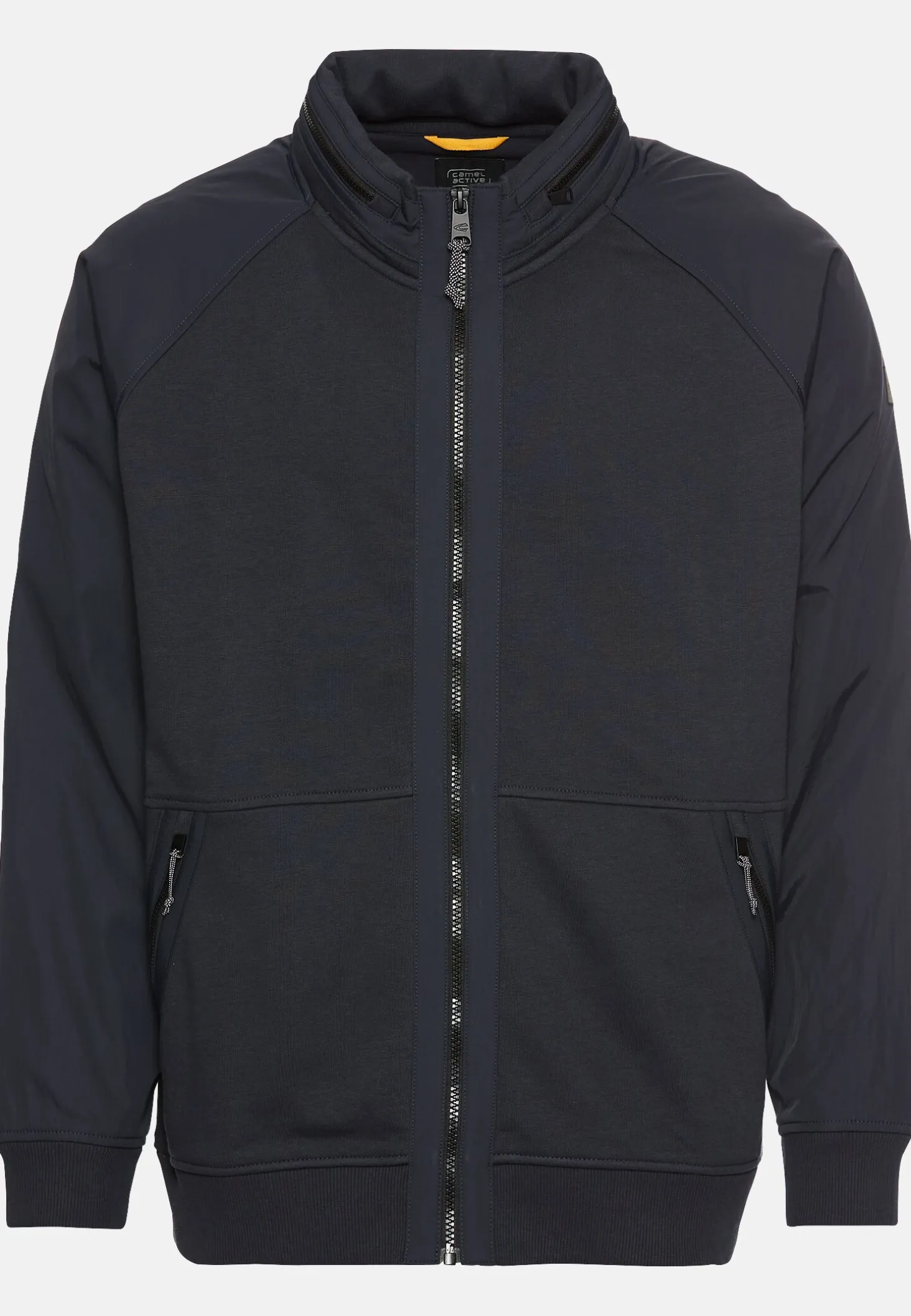 Sweatjacke mit einrollbarer Kapuze