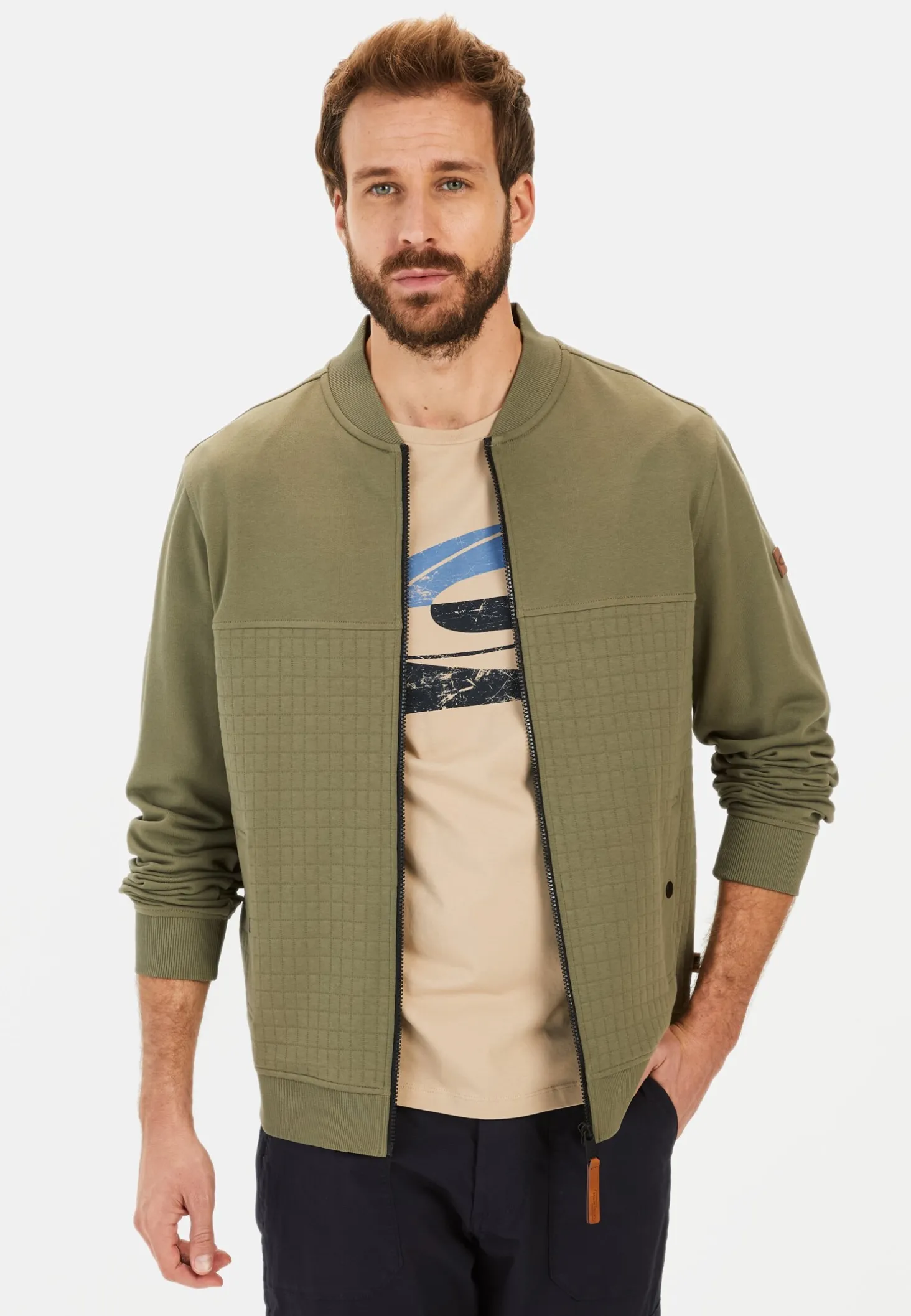 Sweatjacke mit Stehkragen