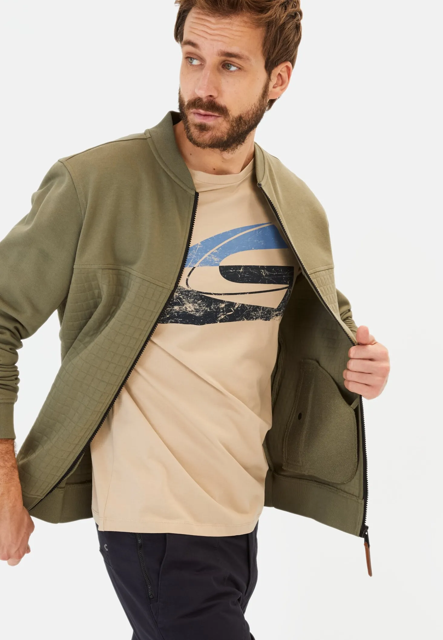 Sweatjacke mit Stehkragen
