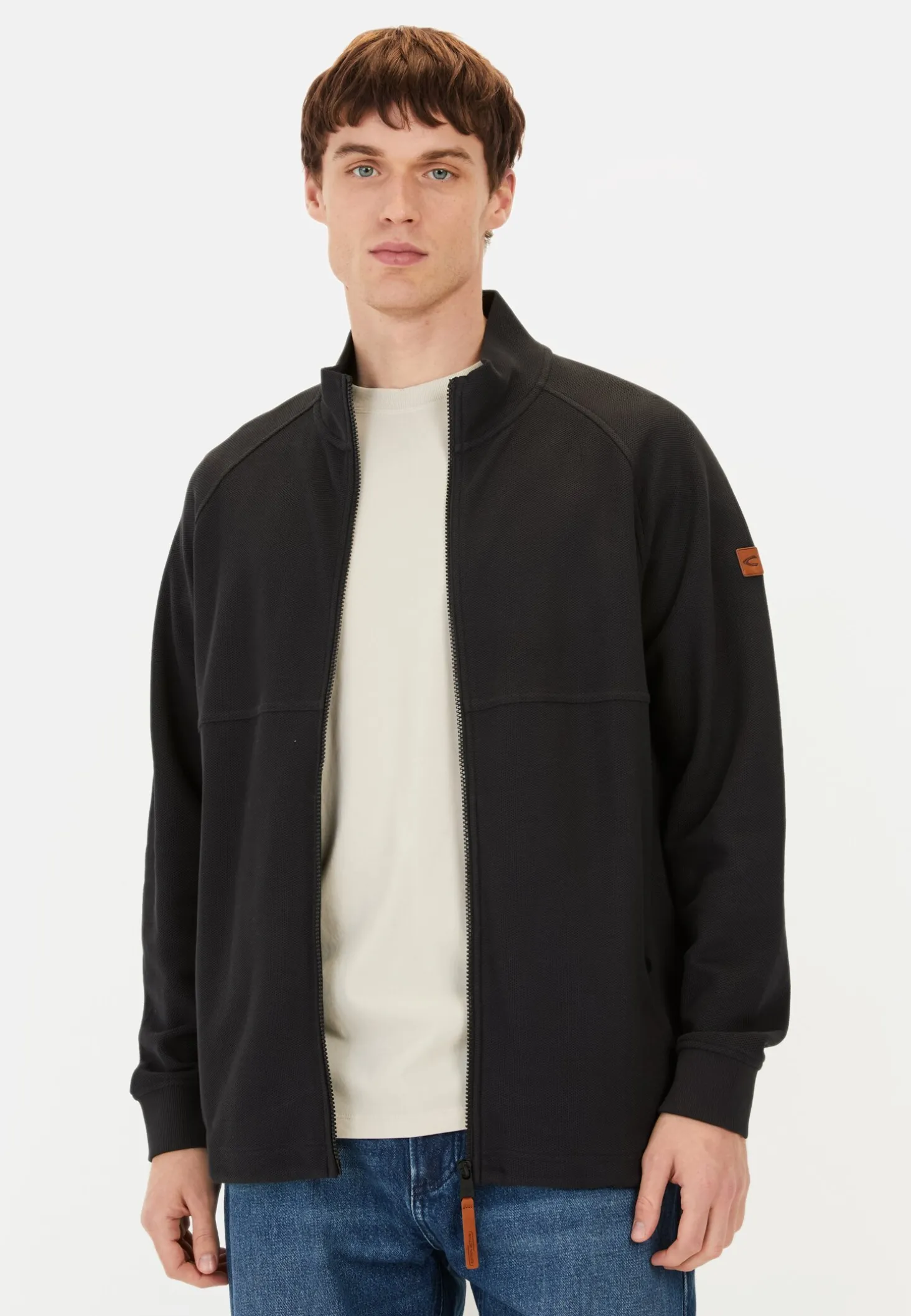 Sweatjacke mit Stehkragen