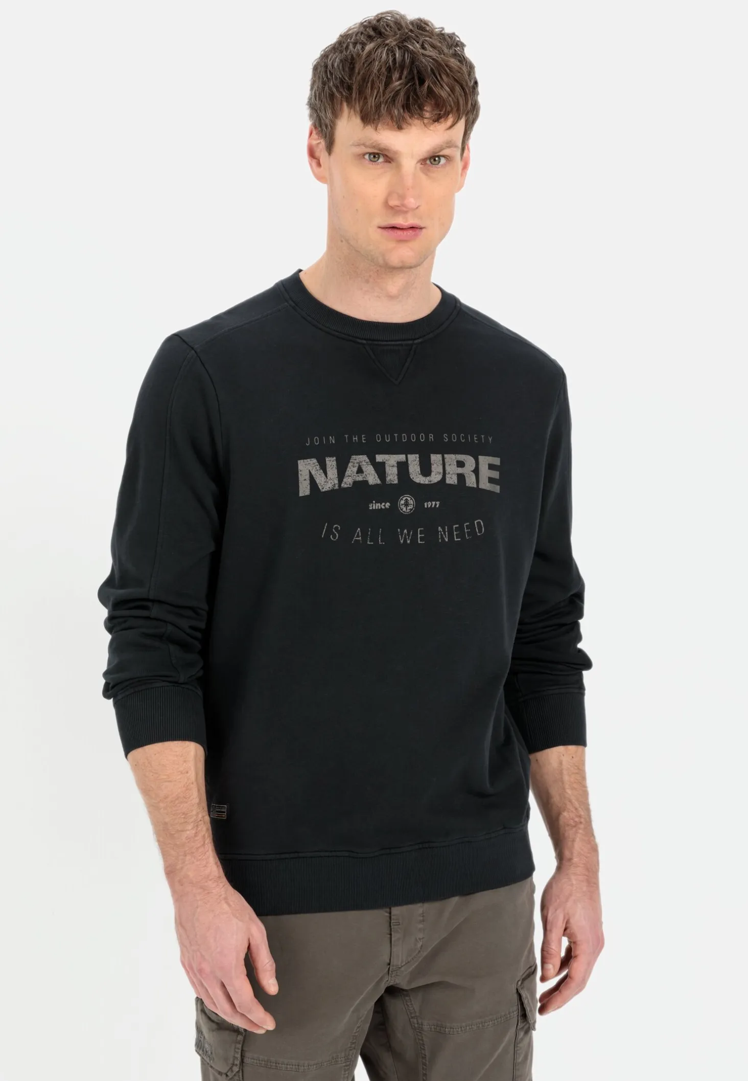 Sweatshirt mit Print aus reiner Baumwolle