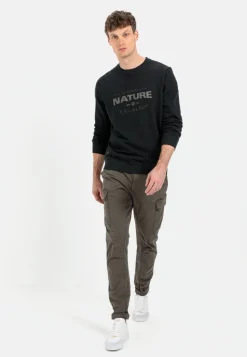Sweatshirt mit Print aus reiner Baumwolle