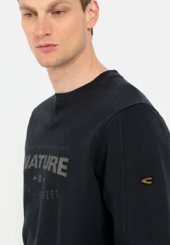 Sweatshirt mit Print aus reiner Baumwolle