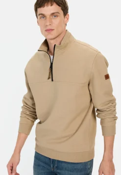 Sweatshirt mit Troyer-Kragen