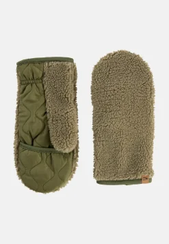 Teddy Handschuhe in einem Materialmix