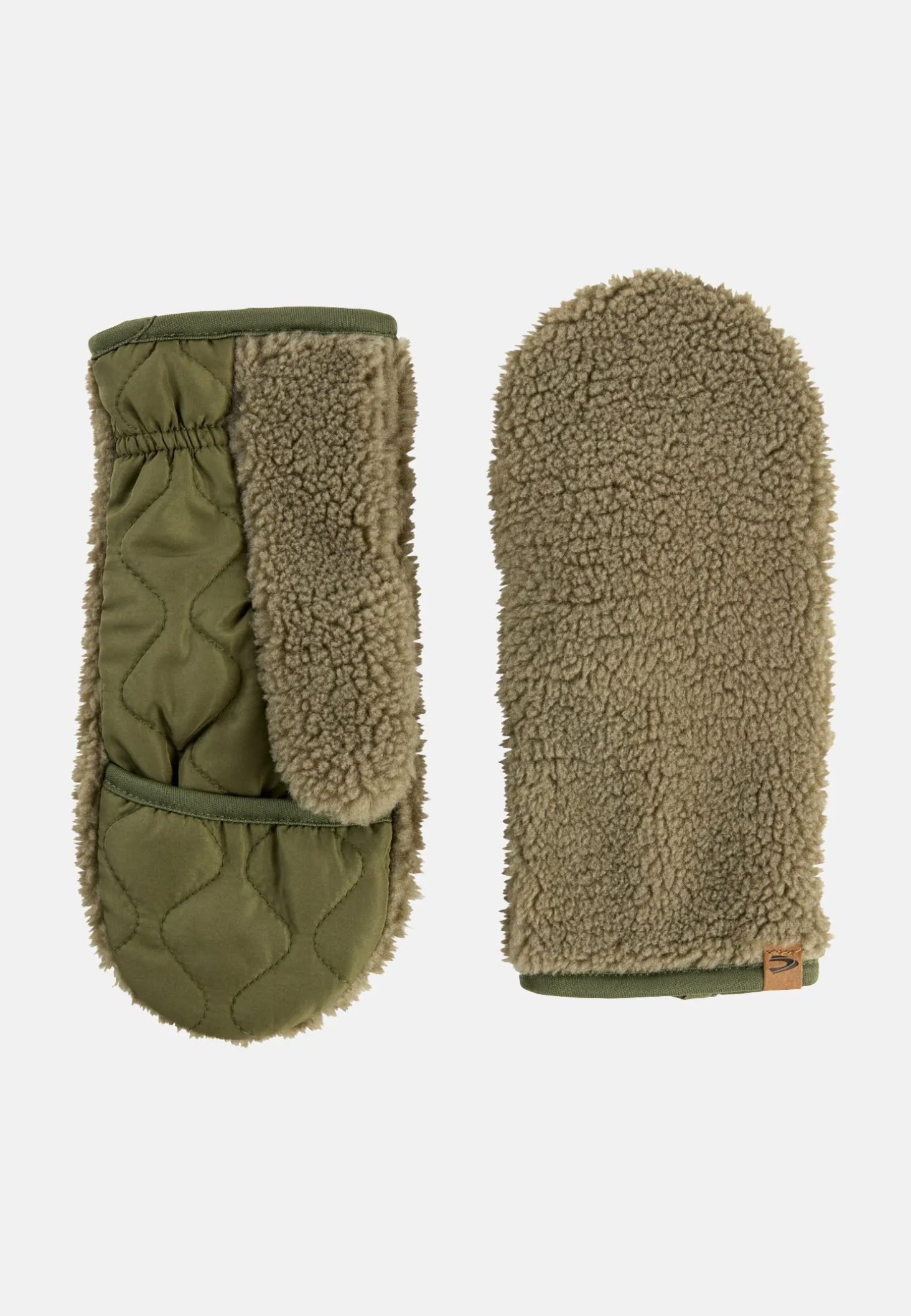 Teddy Handschuhe in einem Materialmix