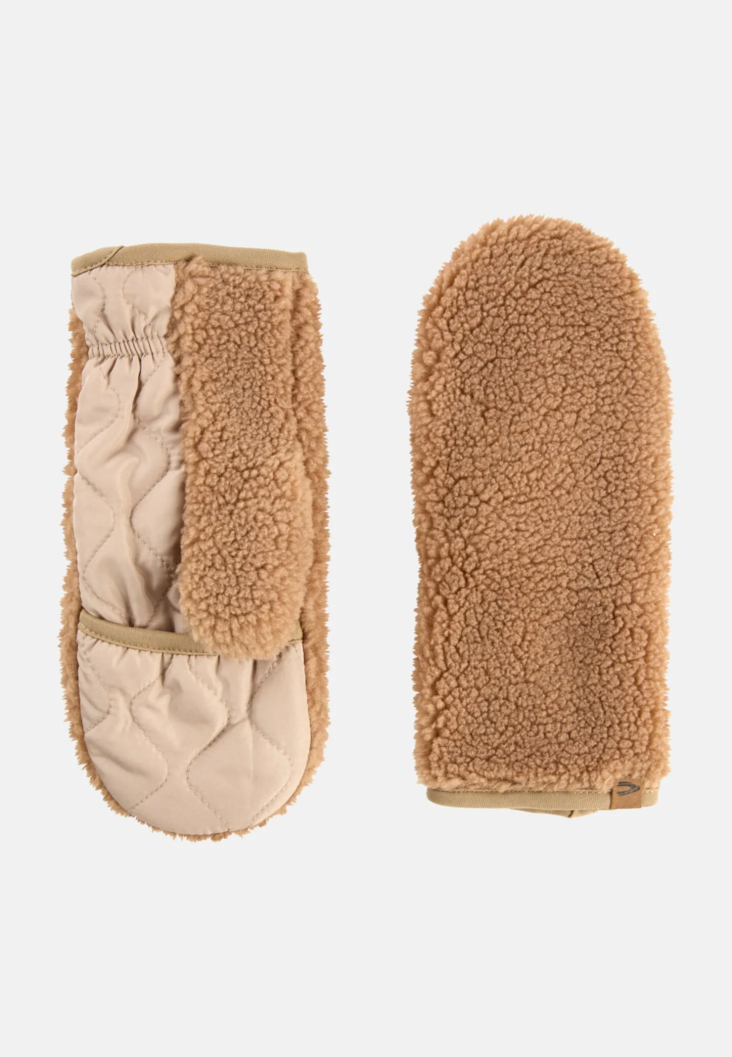 Teddy Handschuhe in einem Materialmix