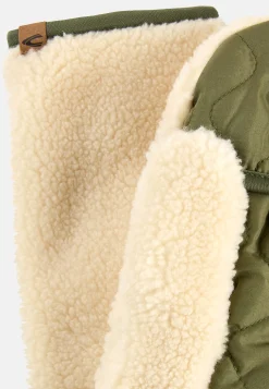 Teddy Handschuhe in einem Materialmix