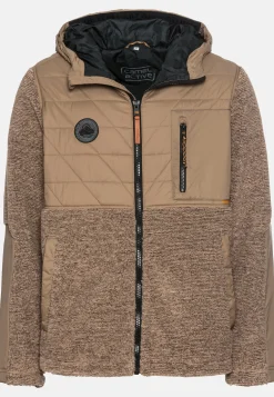 Teddyjacke im Materialmix