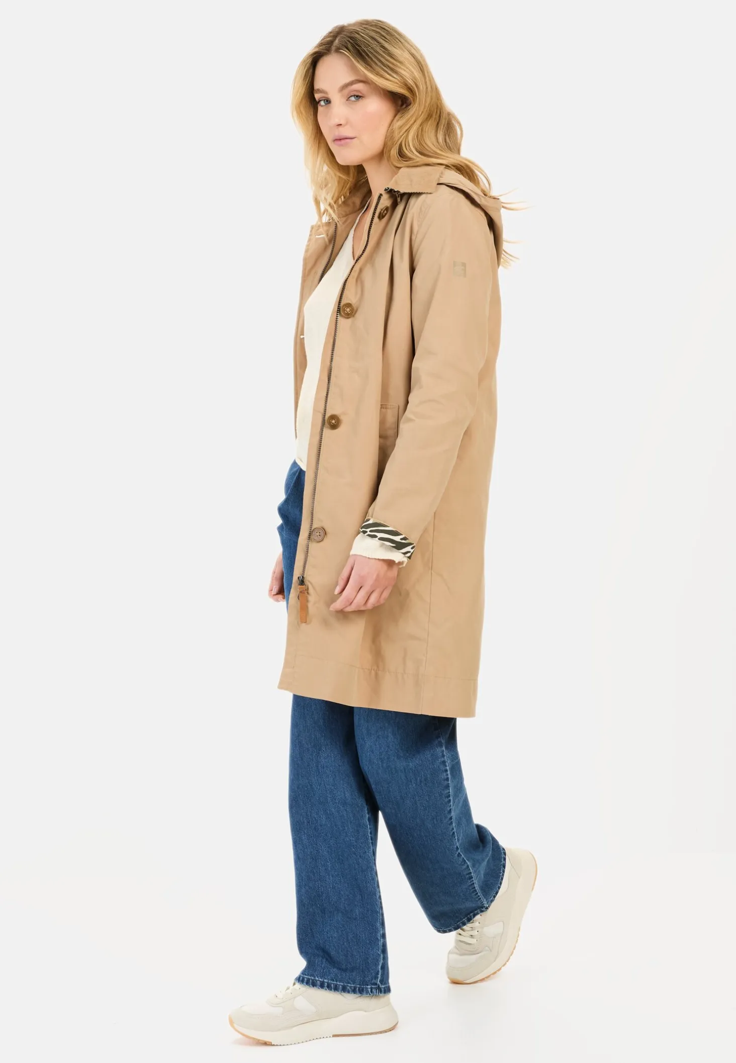 Trenchcoat aus gewachster Baumwolle